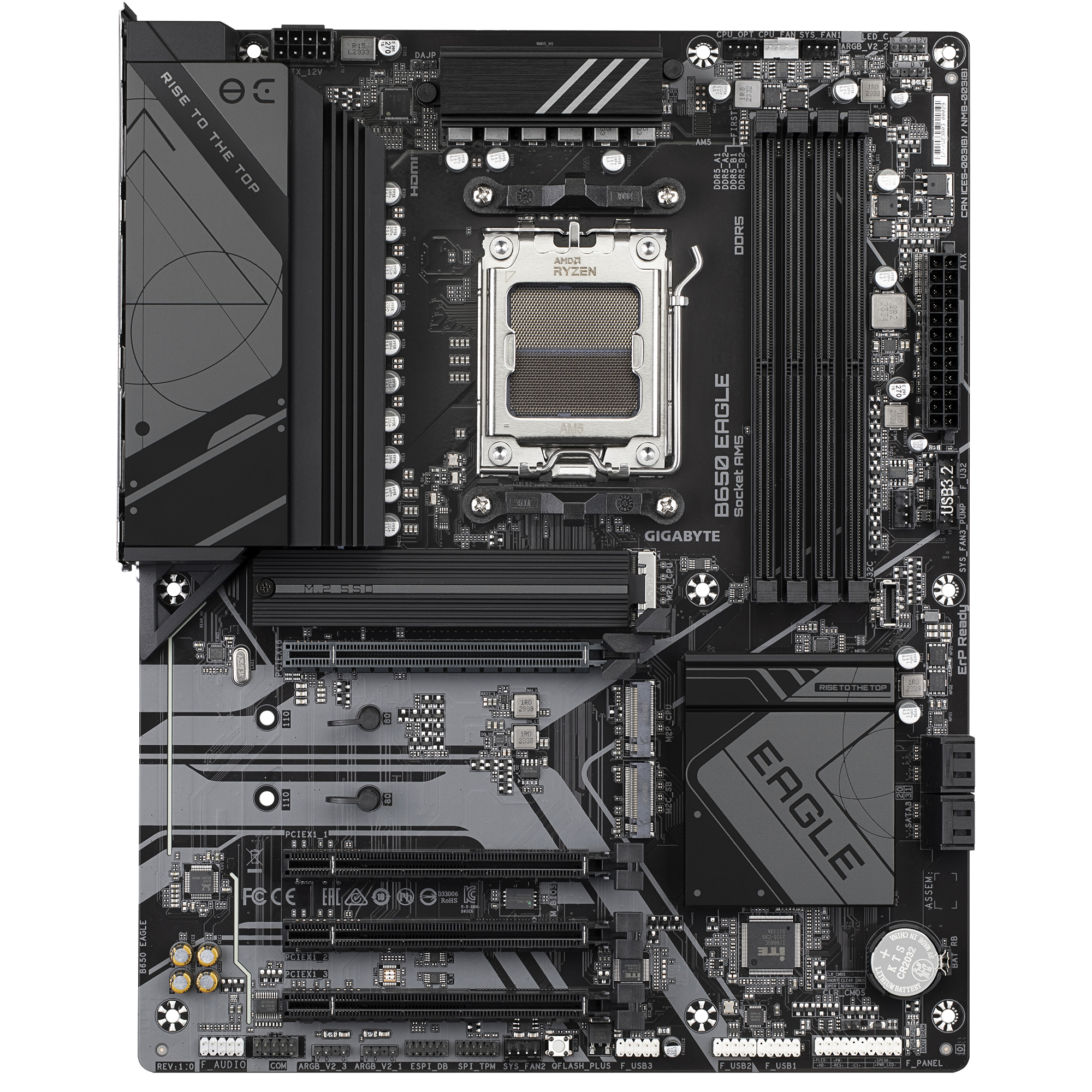Gigabyte B650 EAGLE - Motherboard - ATX - Socket AM5 - AMD B650 Chipsatz - USB-C 3.2 Gen 1, USB 3.2 Gen 2, USB 3.2 Gen 1 - Gigabit LAN - Onboard-Grafik (CPU erforderlich)
