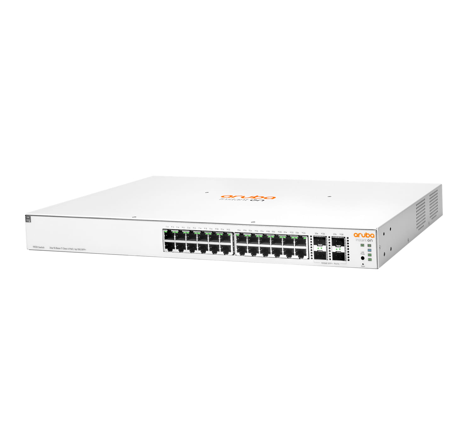HPE Networking Instant On 1930 24G Class4 PoE 4SFP/SFP+ 370W Switch - Switch - L3 - managed - 24 x 10/100/1000 (PoE)