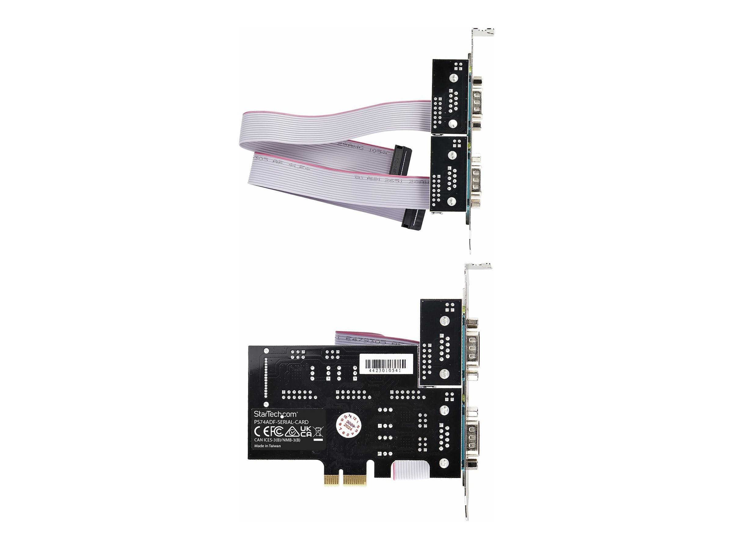 StarTech.com 4-Port Serial PCIe Card, Quad-Port PCI Express to RS232/RS422/RS485 (DB9)