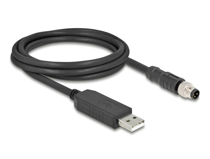 Delock Kabel USB / seriell - USB (M) zu 3-poliger M8 RS-232 (M)