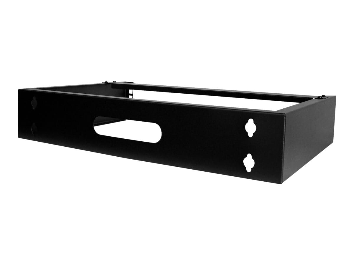 StarTech.com 2HE Wandmontage Netzwerkschrank klein - 19 Zoll Patchhalter - Netzgerät-Montageklammer - geeignet für Wandmontage - Schwarz - 2U - 48.3 cm (19")