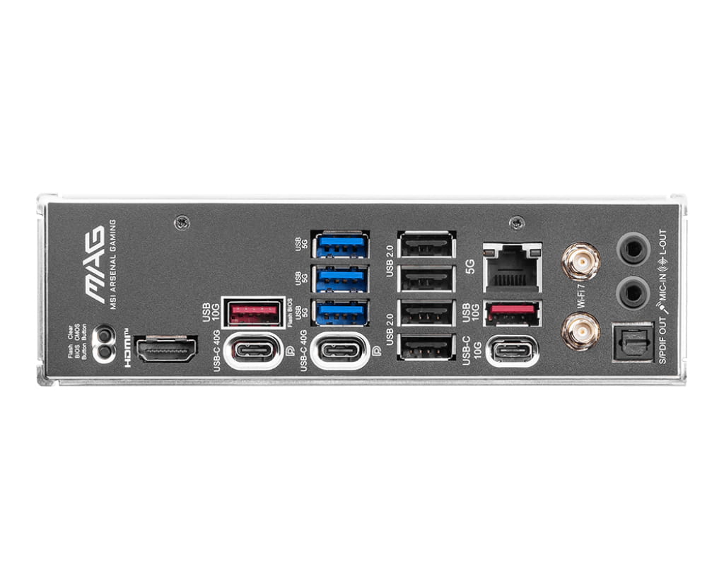 MSI MAG X870E TOMAHAWK WIFI - Motherboard - ATX - Socket AM5 - AMD X870E Chipsatz - USB-C 3.2 Gen 2x2, USB-C 3.2 Gen2, USB 3.2 Gen 2, USB 3.2 Gen 1, USB4 - 5 Gigabit Ethernet, Wi-Fi 7 - Onboard-Grafik (CPU erforderlich)