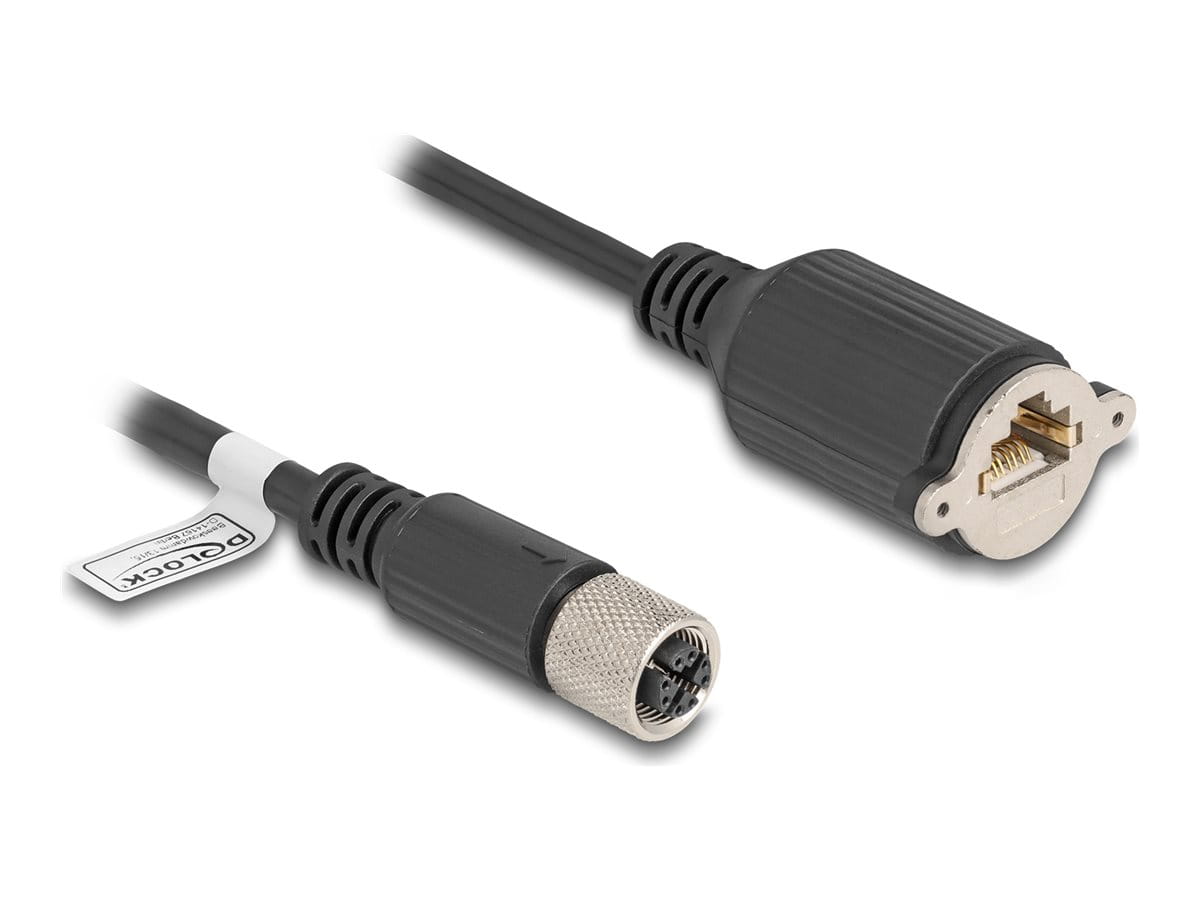 Delock Netzwerkkabel - 8 pin M12-X (W) zu RJ-45 (W)