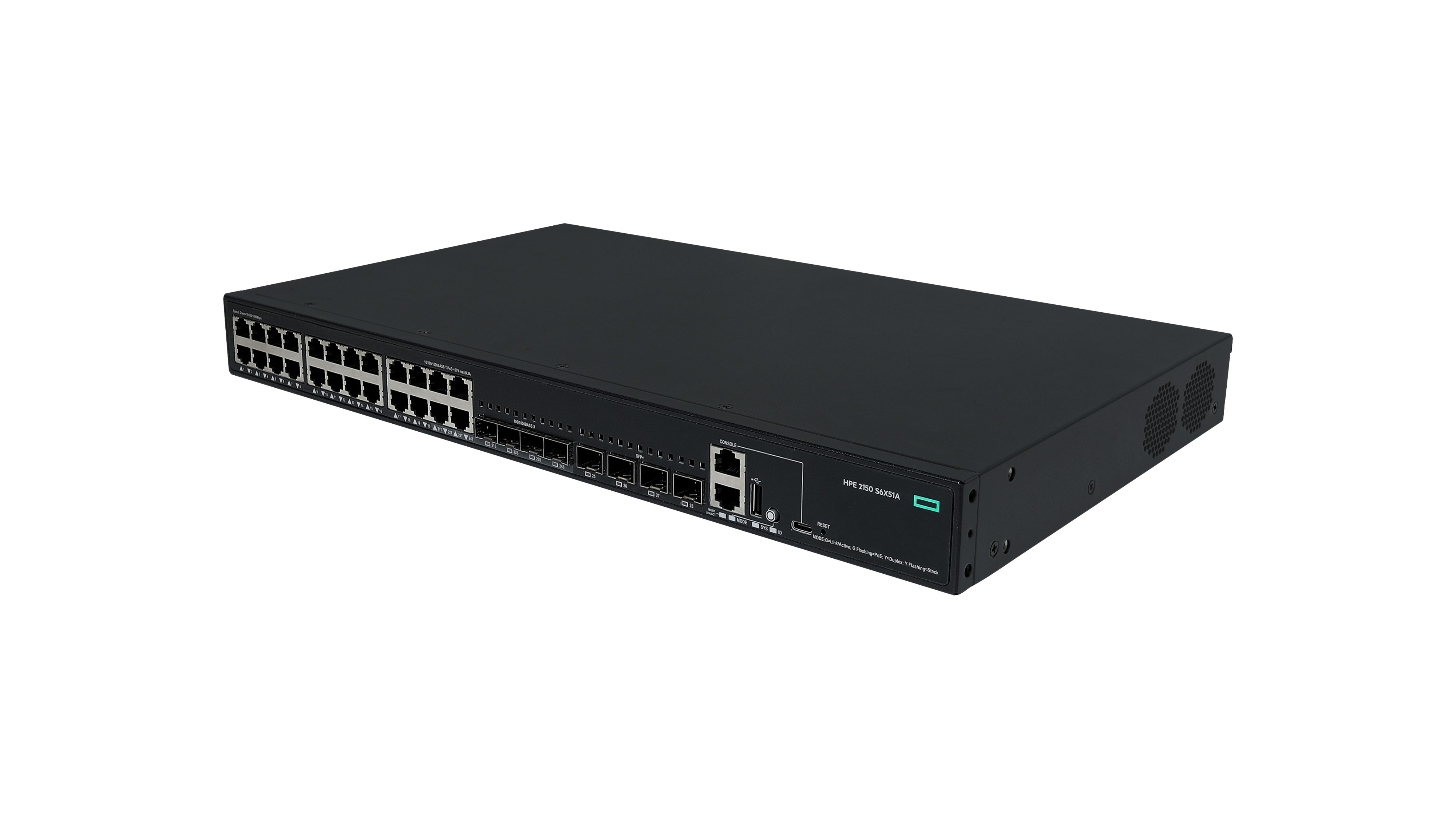 HPE Networking Comware 5150L 24p 10M/100M/1G PoE+ 4p SFP 1G Combo 4p SFP+ 1G/10G 405W - Switch - L3 Lite - managed - 24 x 10/100/1000Base-T (PoE+)