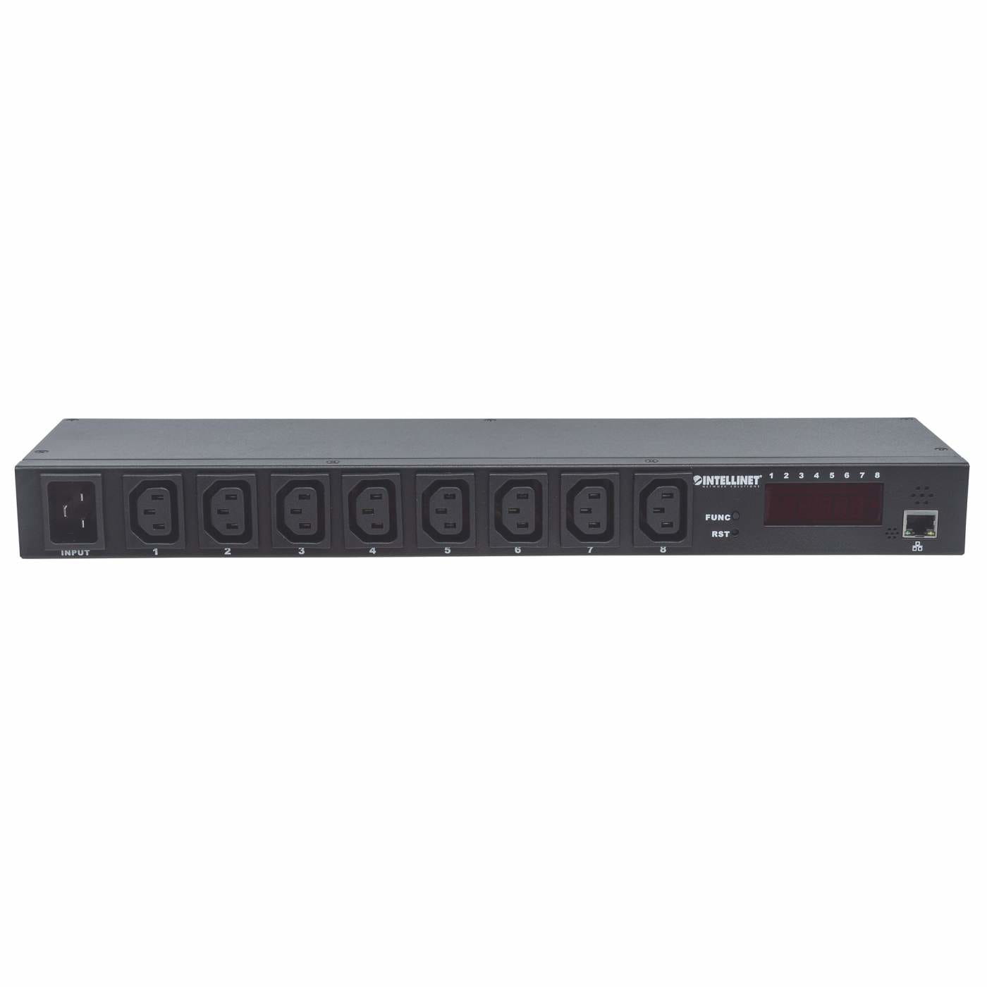 Intellinet 19" Intelligent 8-Port PDU, 19" Rackmountable C13 Intelligent Power Distribution Unit; Monitors Power, Temperature and Humidity - Stromverteilungseinheit (Rack - einbaufähig)