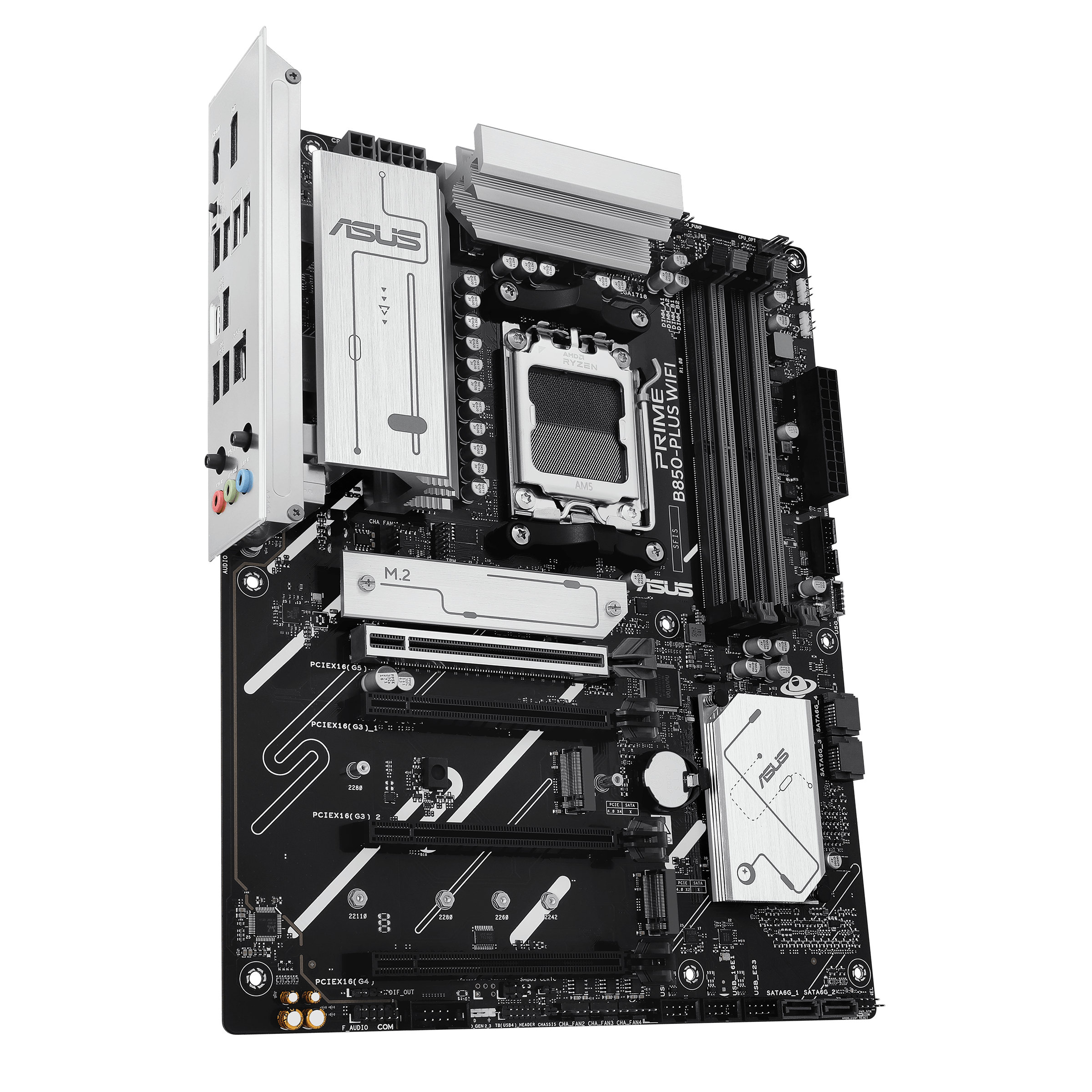 ASUS PRIME B850-PLUS WIFI - Motherboard - ATX - Socket AM5 - AMD B850 Chipsatz - USB-C 3.2 Gen2, USB 3.2 Gen 2, USB 3.2 Gen 1, USB-C 3.2 Gen 1 - 2.5 Gigabit LAN, Wi-Fi 6E, Bluetooth - Onboard-Grafik (CPU erforderlich)