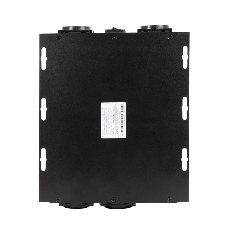 LogiLink PDU4S01, Horizontal/Vertikal, Metall, Schwarz, 4 AC-Ausgänge, Typ F, Typ F