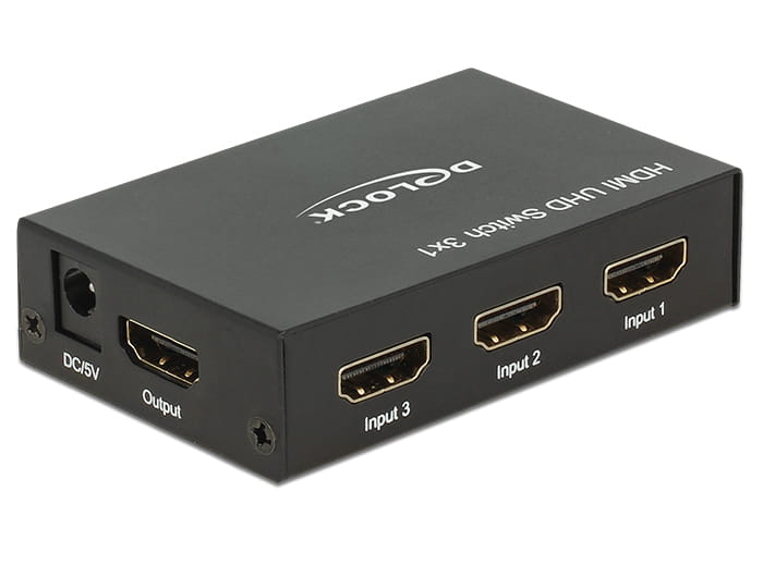 Delock HDMI UHD Switch 3 x HDMI in > 1 x HDMI