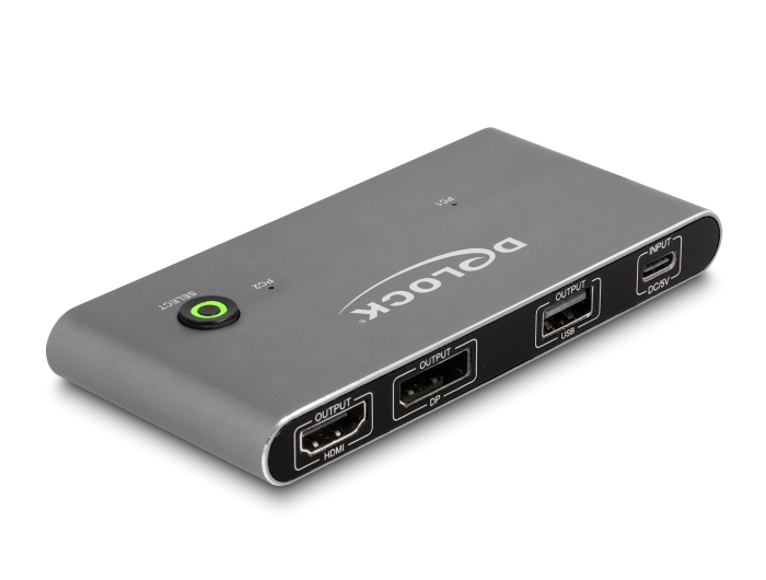 Delock KVM-/Audio-/USB-Switch - HDMI and DisplayPort