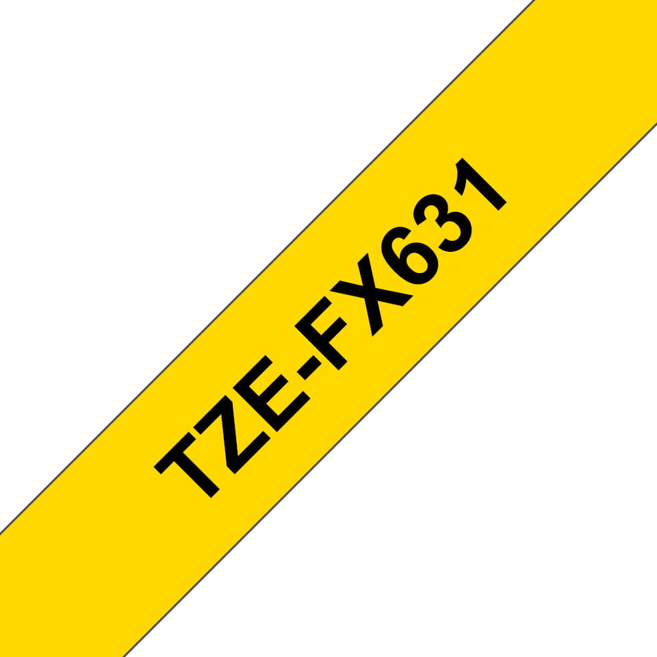 Brother TZe-FX631 - Schwarz auf Gelb - Rolle (1,2 cm x 8 m)