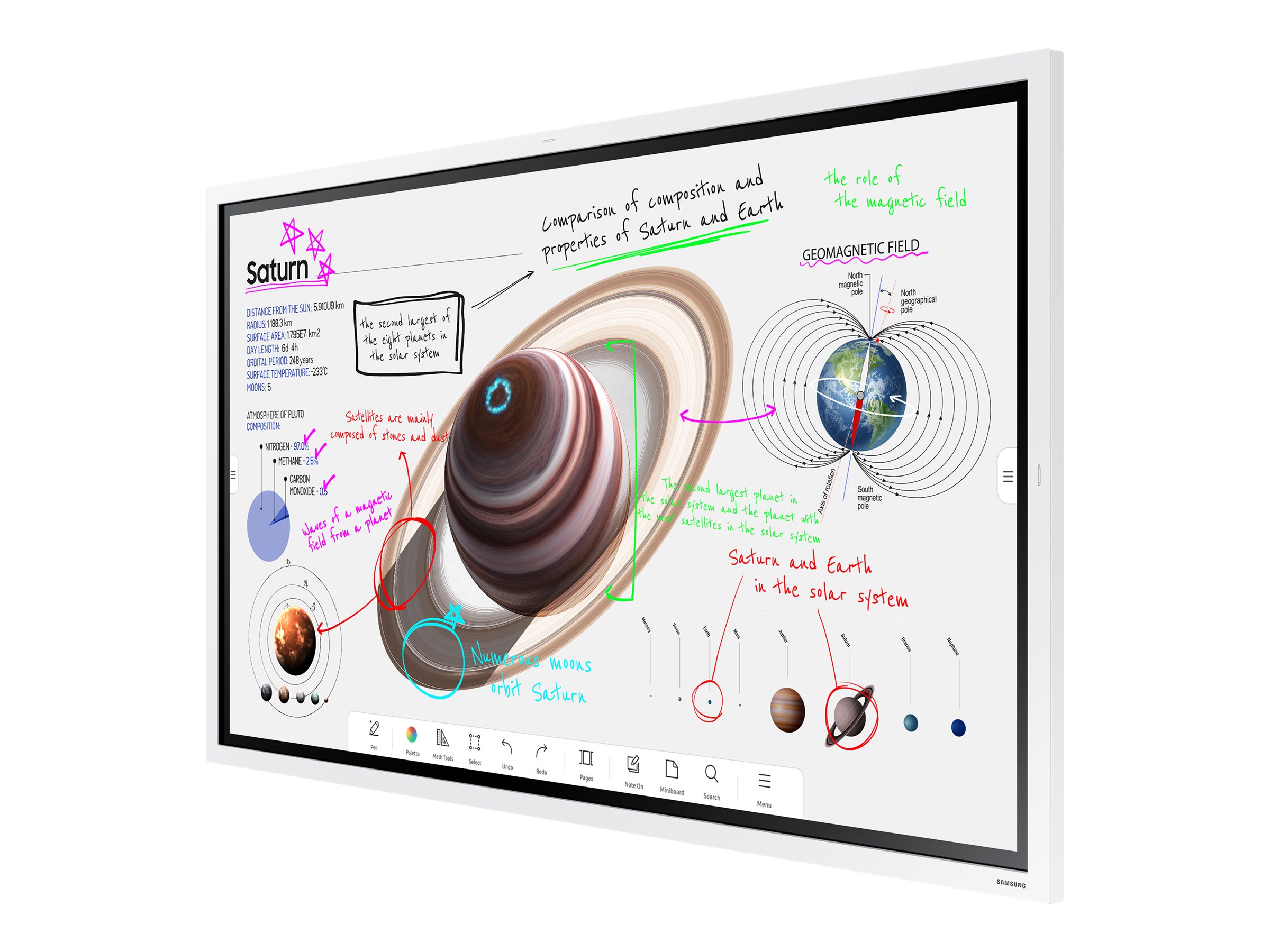 Samsung Flip Pro WM55B - 138.68 cm (55") Diagonalklasse WMB Series LCD-Display mit LED-Hintergrundbeleuchtung - Bildung / Geschäft - mit Touchscreen (Multi-Touch)