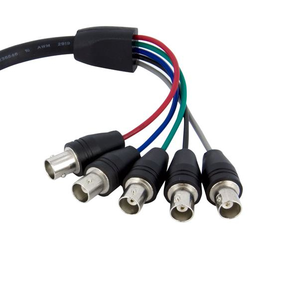 StarTech.com 30cm VGA HD 15 auf 5x BNC RGBHV Monitorkabel - St/Bu - VGA-Kabel - BNC (W)