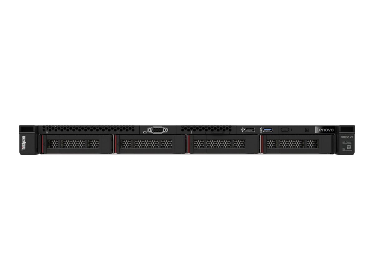 Lenovo ThinkSystem SR250 V3 7DCL - 1U - 1-Weg - 1 x Xeon E-2434 / 3.4 GHz - RAM 16 GB - Hot-Swap 8.9 cm (3.5")