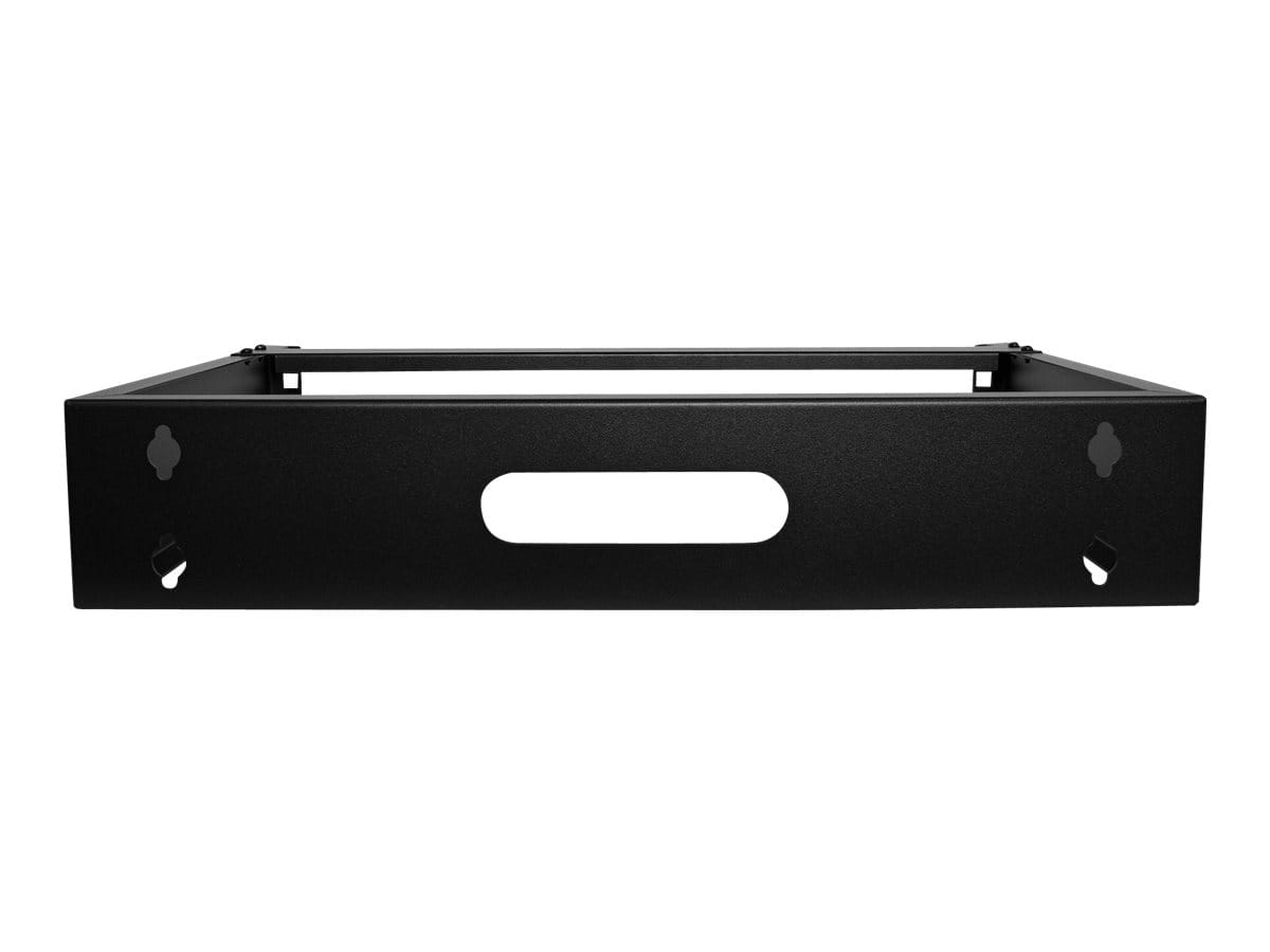 StarTech.com 2HE Wandmontage Netzwerkschrank klein - 19 Zoll Patchhalter - Netzgerät-Montageklammer - geeignet für Wandmontage - Schwarz - 2U - 48.3 cm (19")