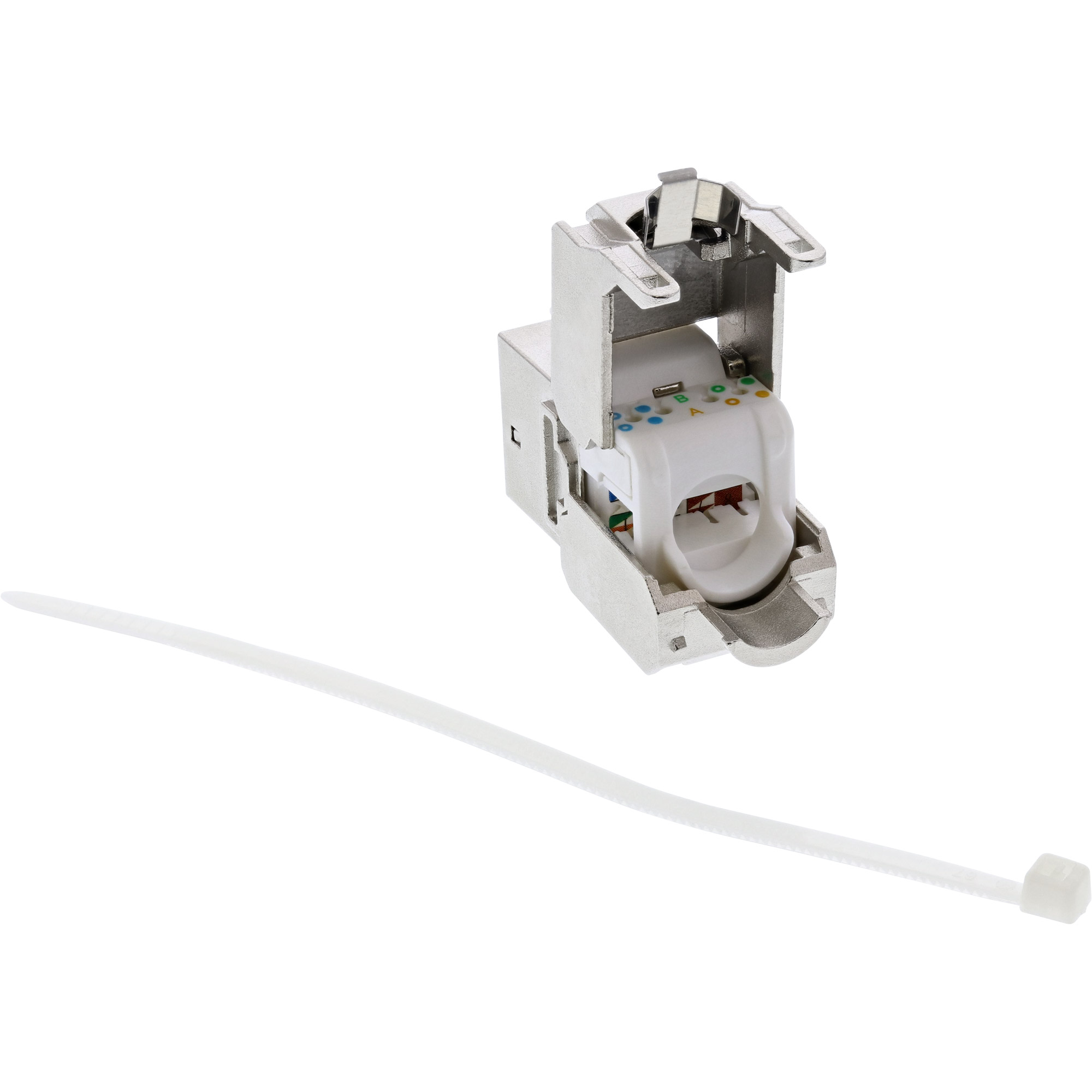 InLine Keystone RJ45 Buchse - SNAP-In - Cat.6a - mit Staubschutz schwarz