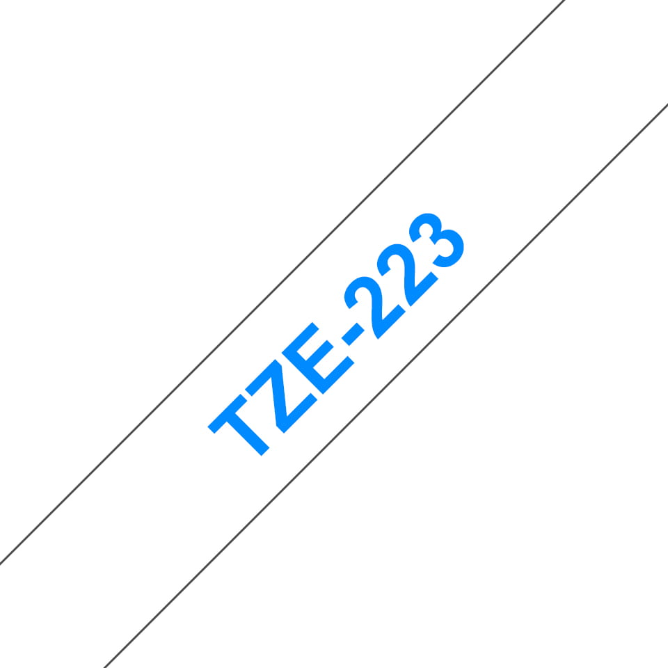 Brother TZe-223 - Blau auf weiß - Rolle (0,9 cm x 8 m)