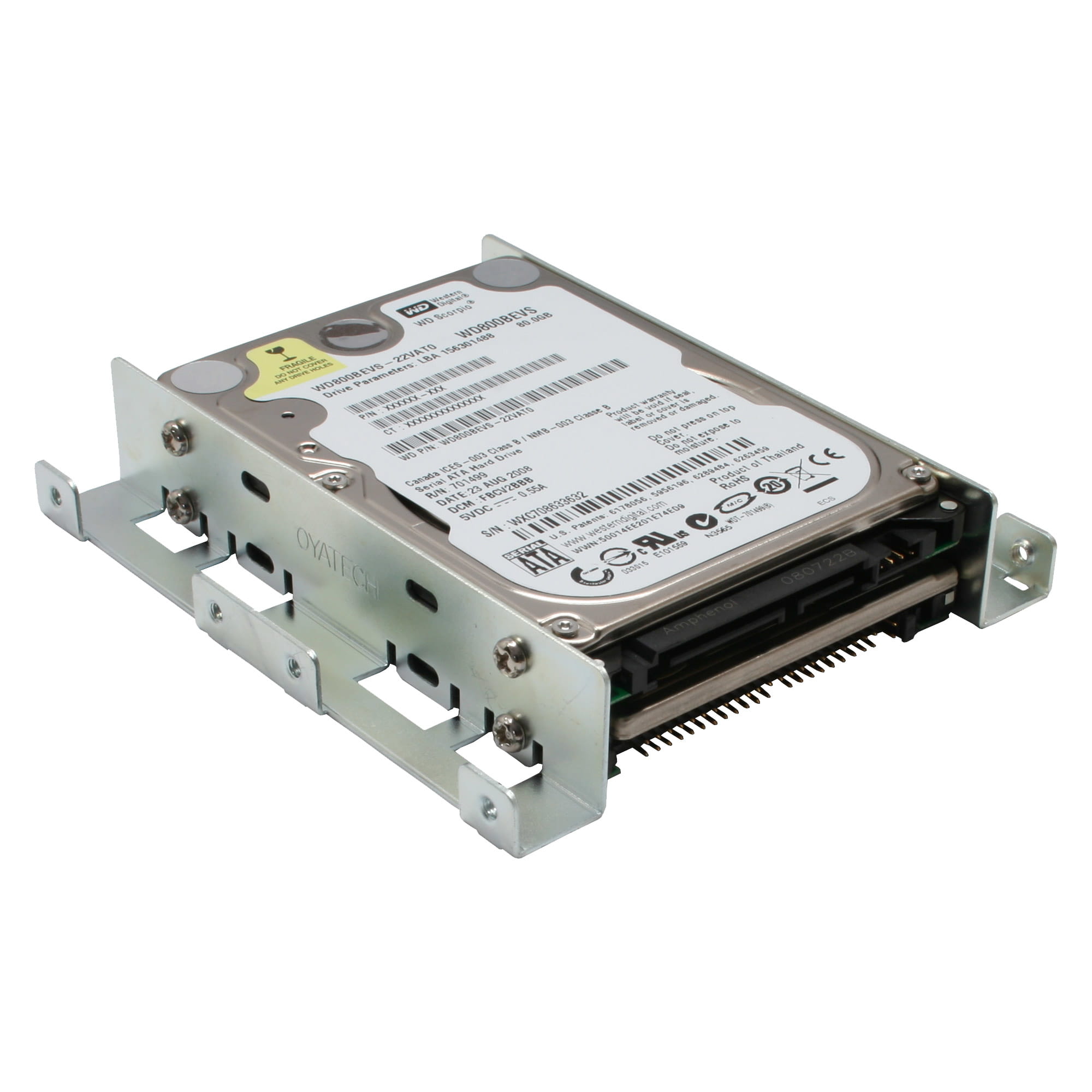 InLine HDD/SSD Einbauschienen - 2x 6,35cm (2,5") zu 8,89cm (3,5") - silber