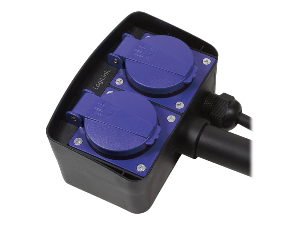 LogiLink Steckdosenleiste - Wechselstrom 250 V - 3500 Watt - Eingabe, Eingang CEE 7/4 - Ausgangsanschlüsse: 2 (power CEE 7/3)
