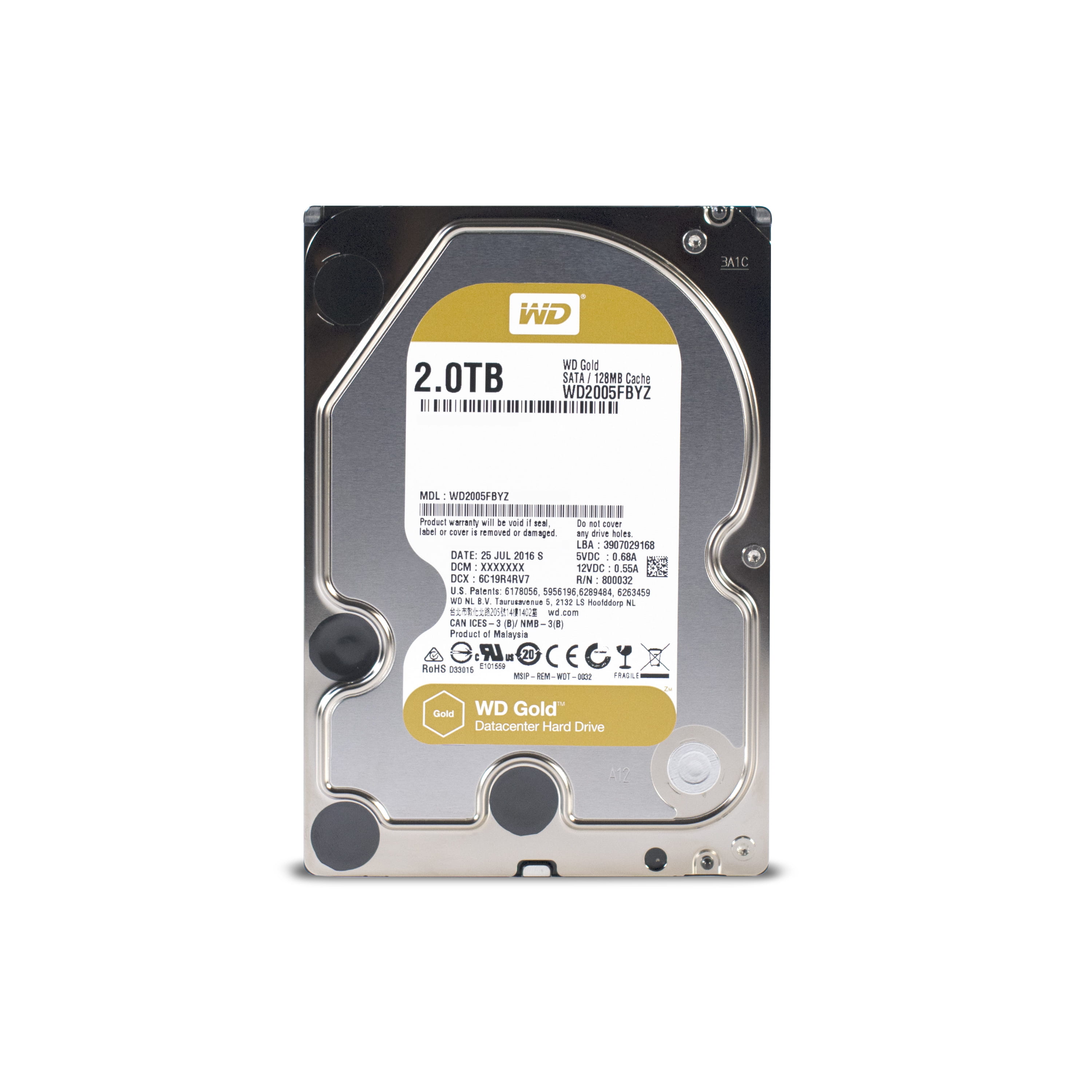 WD Gold Datacenter Hard Drive WD2005FBYZ - Festplatte - 2 TB - intern - 3.5" (8.9 cm)