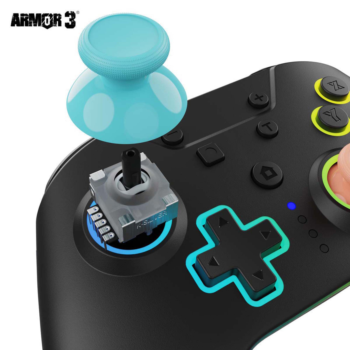 Hyperkin M07619-BUOR, Gamepad, Nintendo Switch, Nintendo Switch OLED, Schaltfläche Zurück, Home button, Turbo-Taste, Analog / Digital, Mehrfarbig, Kabellos