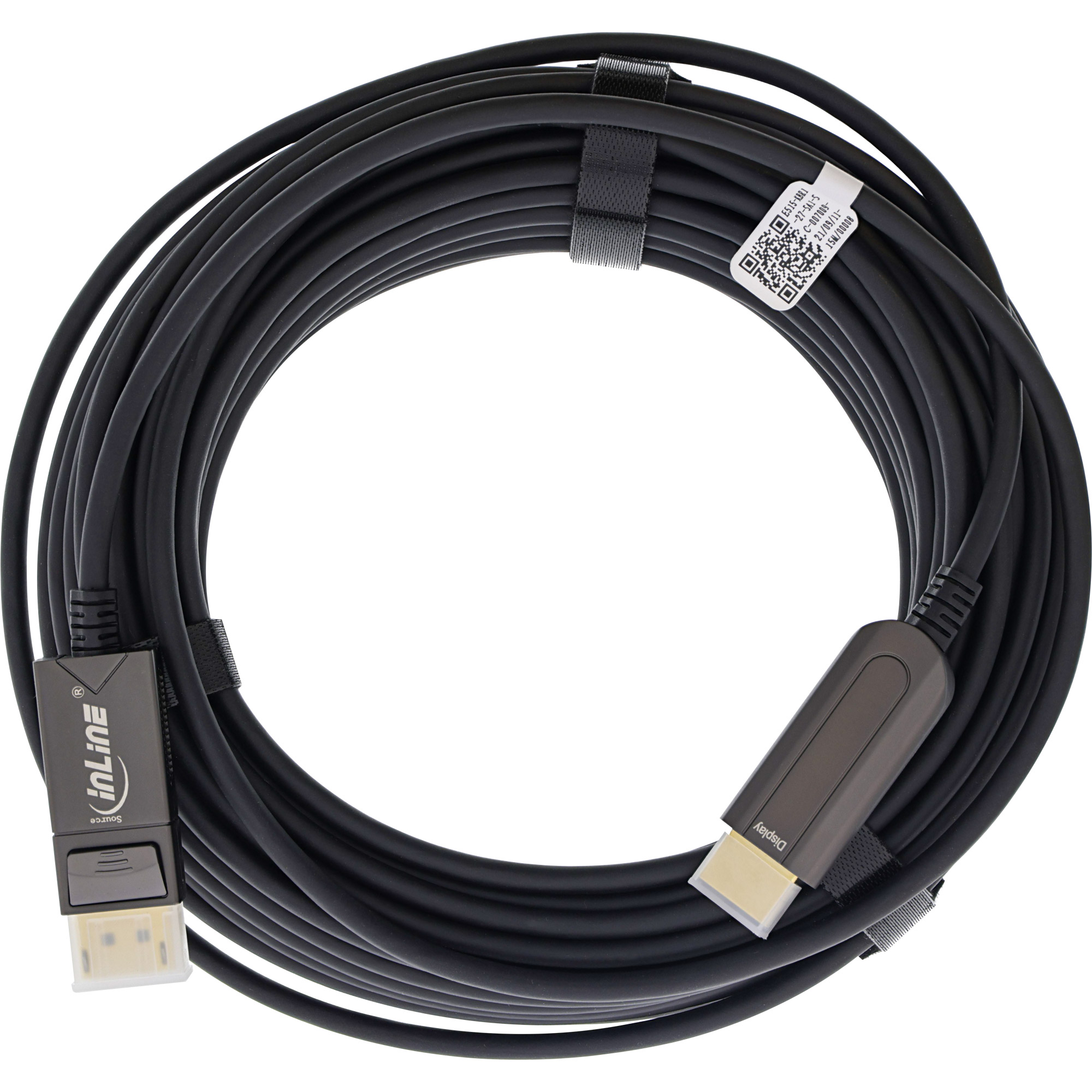 InLine DisplayPort zu HDMI AOC Konverter Kabel - 4K/60Hz - schwarz - 15m
