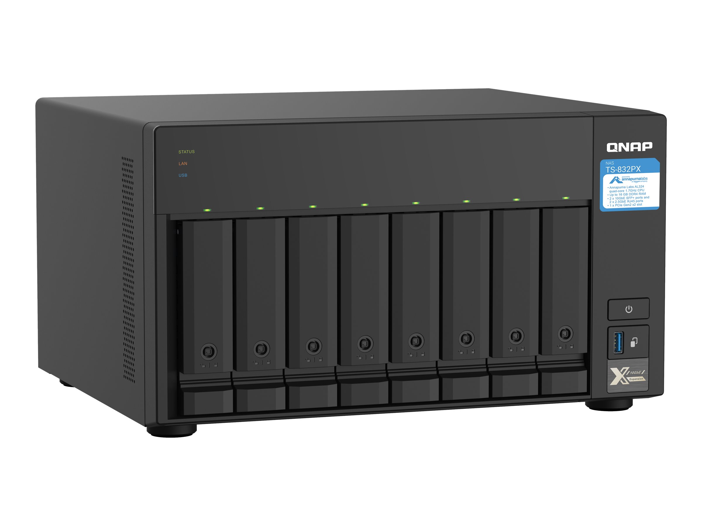 QNAP TS-832PX-4G - NAS-Server - 8 Schächte