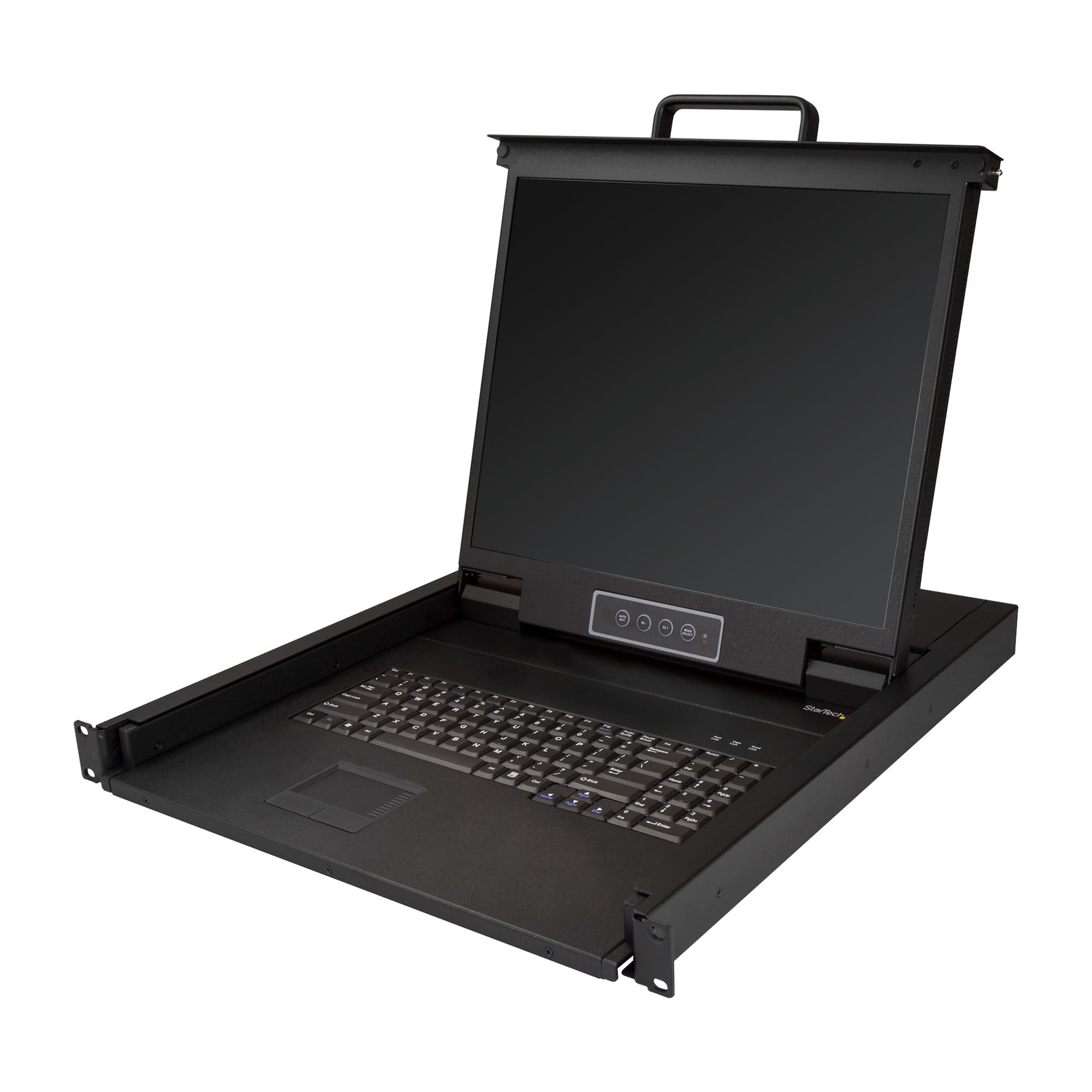StarTech.com Rack KVM Konsole - US Tastatur(QWERTY), Ein Port VGA KVM mit 19" LCD Monitor - 1HE LCD KVM Konsolenschublade mit Kabeln - USB Unterstützung - 50.000 MTBF (RKCONS1901)
