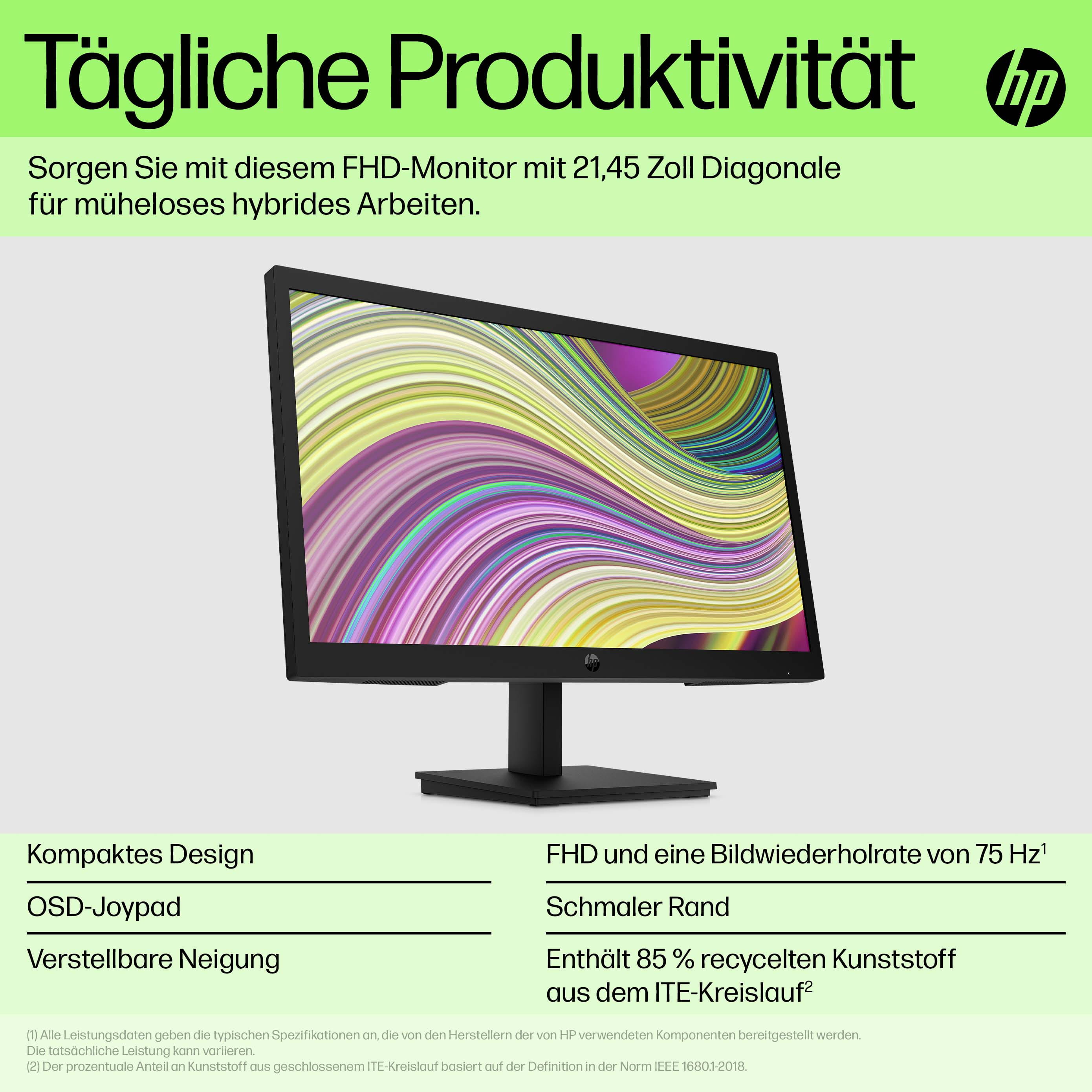 HP P22v G5 - P-Series - LED-Monitor - 54.5 cm (21.45")
