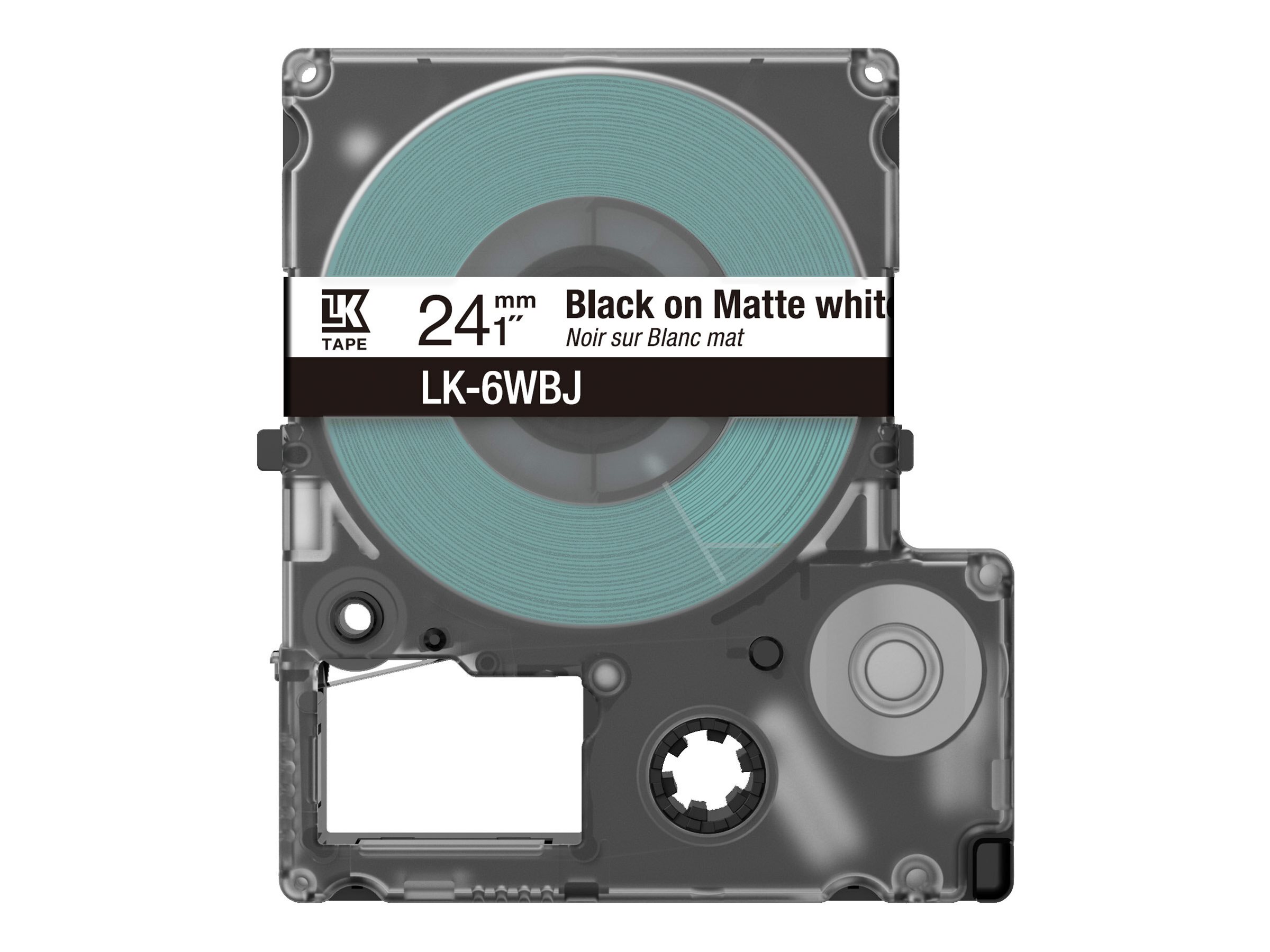 Epson LabelWorks LK-6WBJ - Schwarz auf matt Weiß - Rolle (2,4 cm x 8 m)