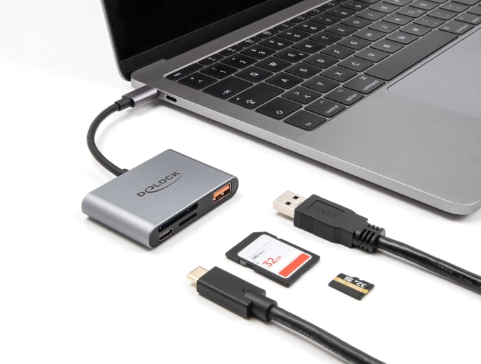 Delock Kartenleser (SD, microSD) - USB-C