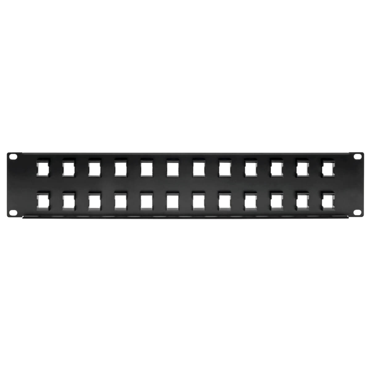 Tripp Eaton Tripp Lite Series 24-Port 2U Rack-Mount Unshielded Blank Keystone/Multimedia Patch Panel, RJ45 Ethernet, USB, HDMI, Cat5e/6 - Patch Panel - Schwarz - 2U - 48.3 cm (19")
