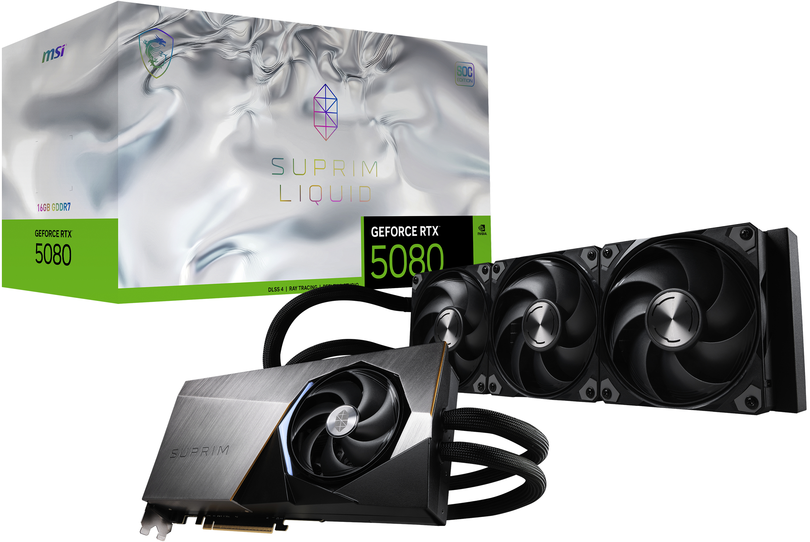 MSI GeForce RTX 5080 16G SUPRIM LIQUID SOC