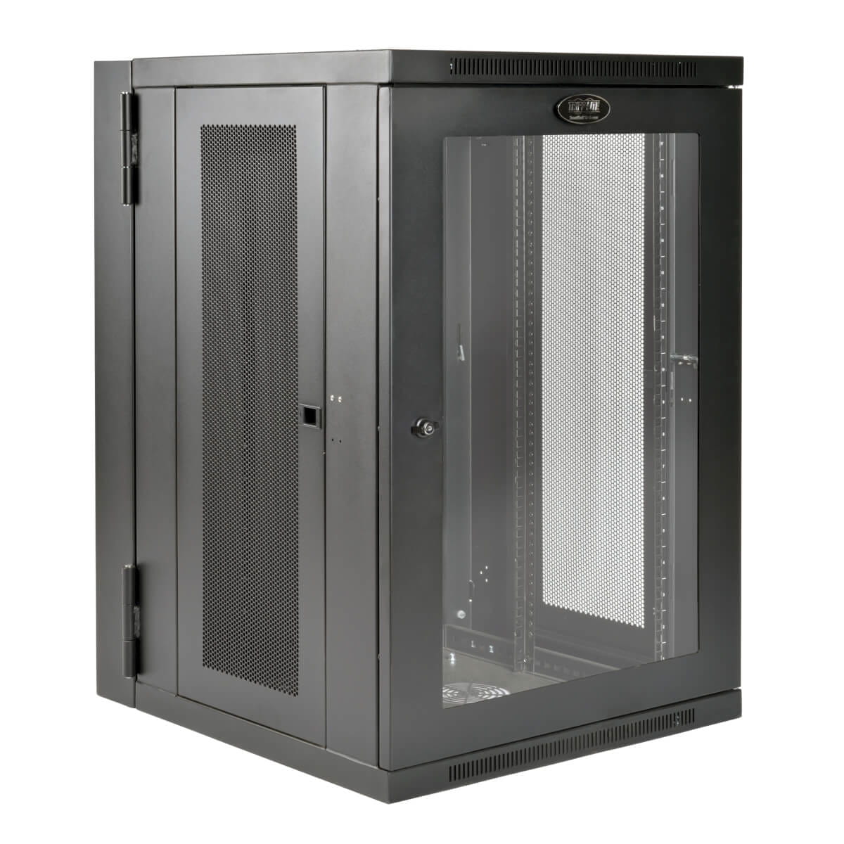 Tripp Eaton Tripp Lite Series 18U Wall Mount Rack Enclosure Server Cabinet Deep Acrylic Window - Schrank Netzwerkschrank - geeignet für Wandmontage - Schwarz - 18U - 48.3 cm (19")
