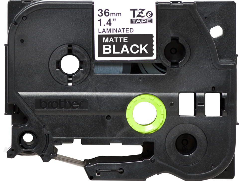 Brother TZe-M365 - Matt - Klebstoff - weißer Druck auf mattem Schwarz - Rolle (3,6 cm x 8 m)