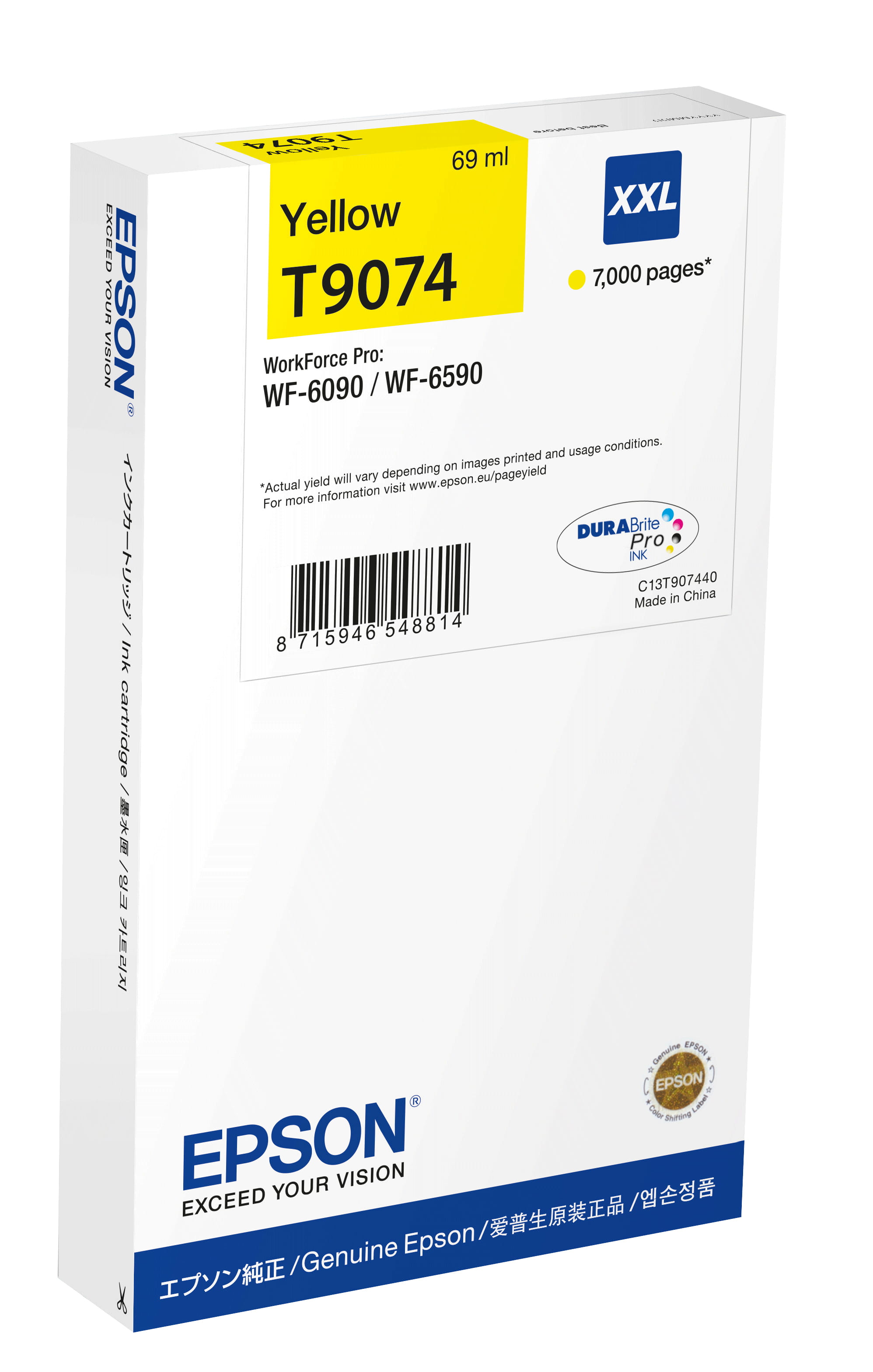 Epson T9074 - 69 ml - Größe XXL - Gelb - original