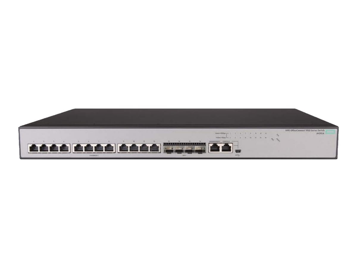 HPE OfficeConnect 1950 12XGT 4SFP+ - Switch - 12 x 10GBase-T + 4 x 1 Gigabit / 10 Gigabit SFP+