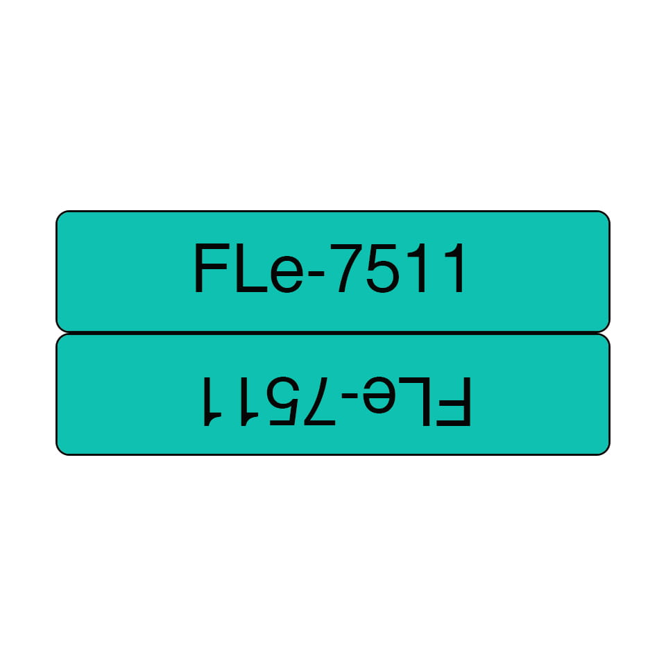 Brother Polyester - Schwarz auf Grün - 21 x 45 mm 72 Etikett(en) (1 Rolle(n)