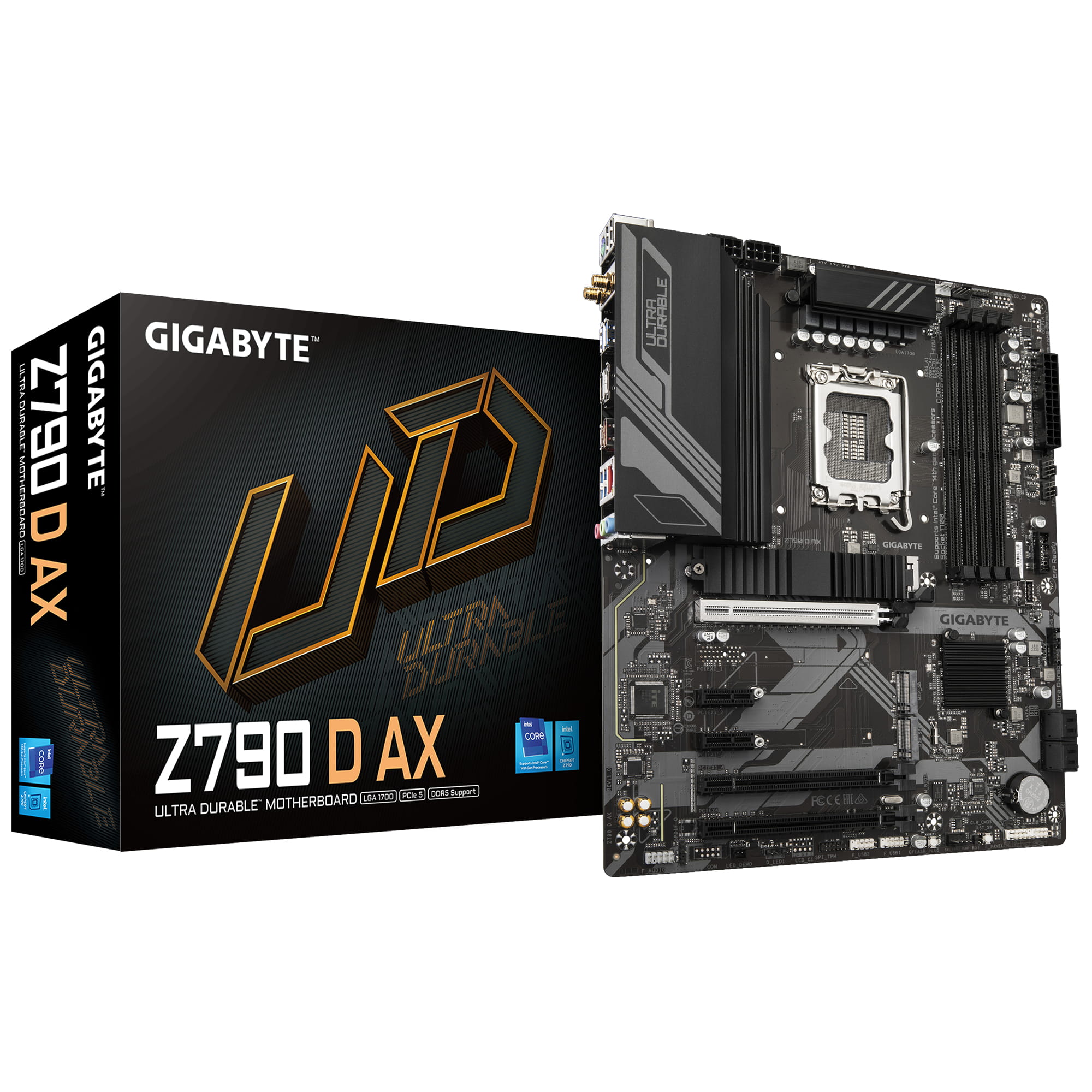 Gigabyte Z790 D AX - 1.0 - Motherboard - ATX - LGA1700 Sockel - Z790 Chipsatz - USB-C 3.2 Gen2, USB-C 3.2 Gen 1, USB 3.2 Gen 2, USB 3.2 Gen 1 - 2.5 Gigabit LAN, Wi-Fi 6, Bluetooth - Onboard-Grafik (CPU erforderlich)