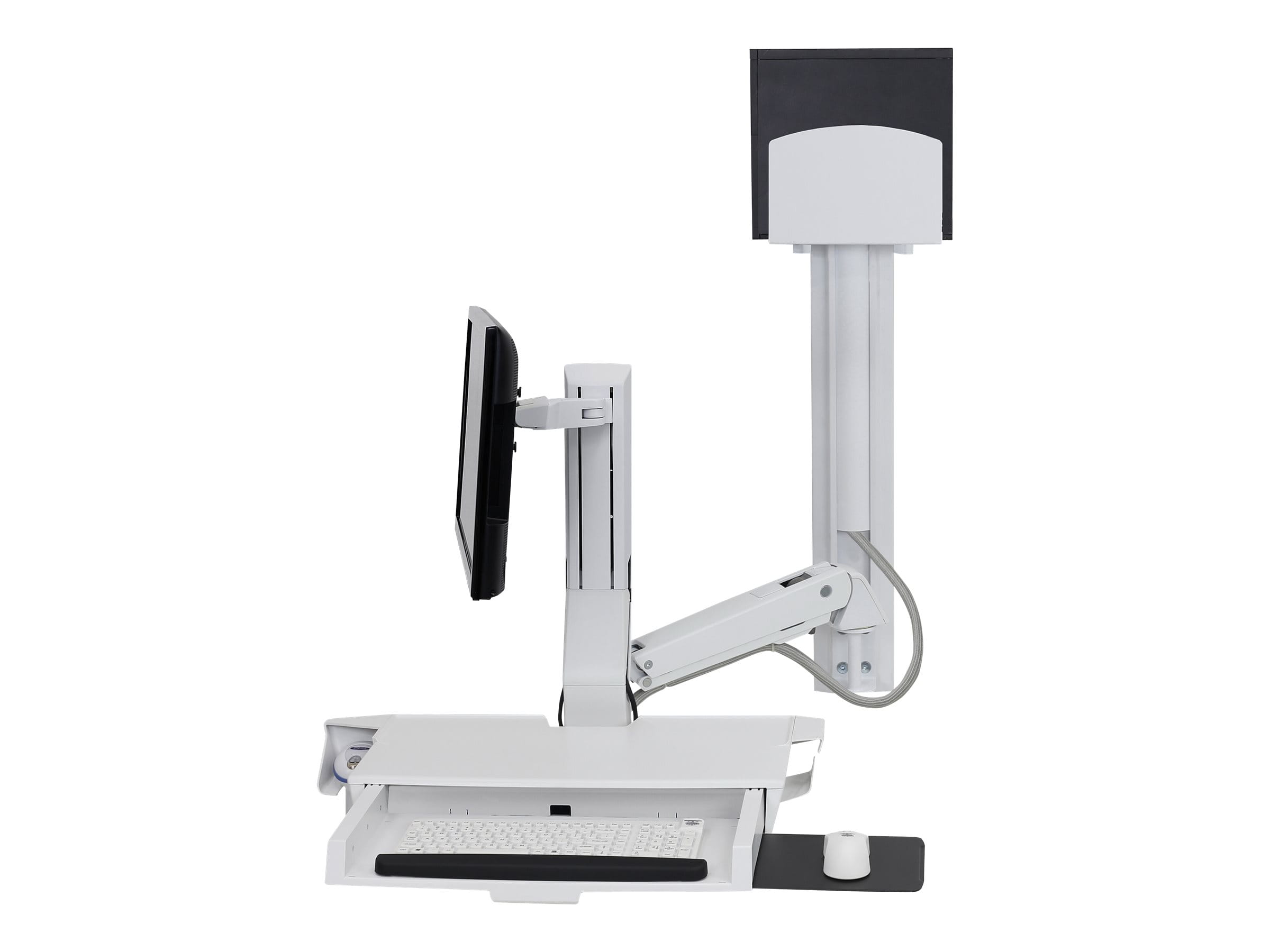 Ergotron SV Combo System with Worksurface & Pan, Medium CPU Holder - Befestigungskit (CPU-Halter, Handgelenkkissen, Wandmontagehalterung, Schienenmontage Halterungsset, Mausablage zum Herausziehen, Monitorhalterung, Ablage für Barcode-Scanner und Maus, Ergotron SV Combo System with Worksurface & Pan, Medium CPU Holder - Befestigungskit (CPU-Halter, Handgelenkkissen, Wandmontagehalterung, Schienenmontage Halterungsset, Mausablage zum Herausziehen, Monitorhalterung, Ablage für Barcode-Scanner und Maus,
