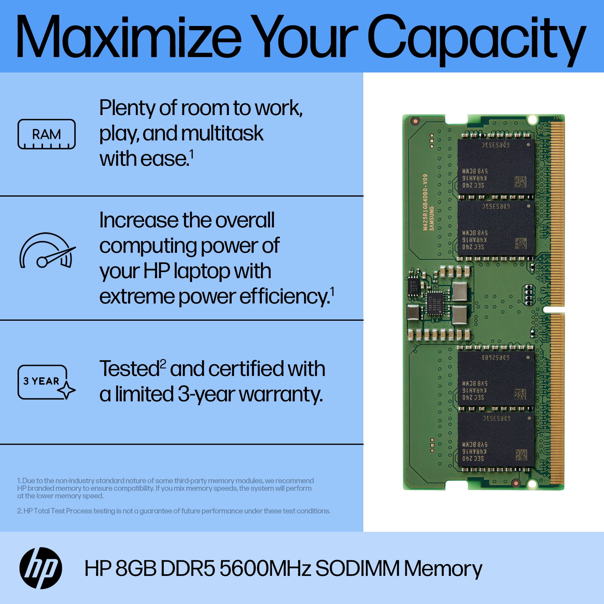 HP  DDR5 - Modul - 8 GB - SO DIMM 262-PIN - 5600 MHz / PC5-44800