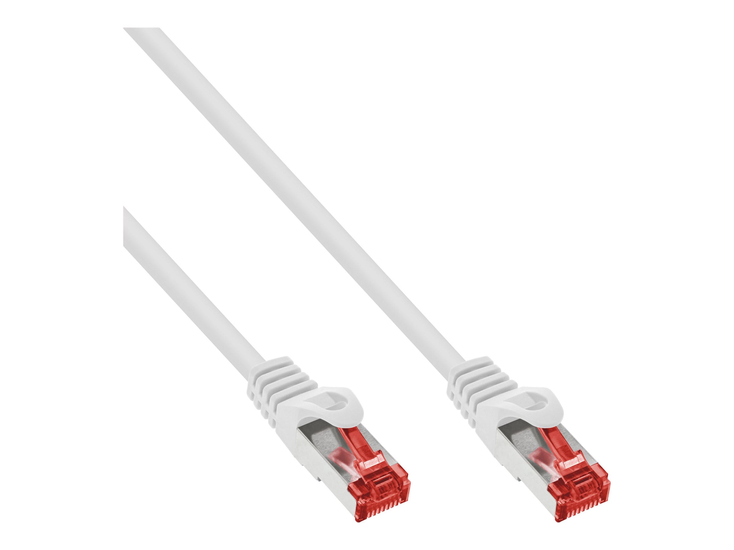 InLine Patchkabel - S/FTP (PiMf) - Cat.6 - 250MHz - PVC - CCA - weiß - 0,3m