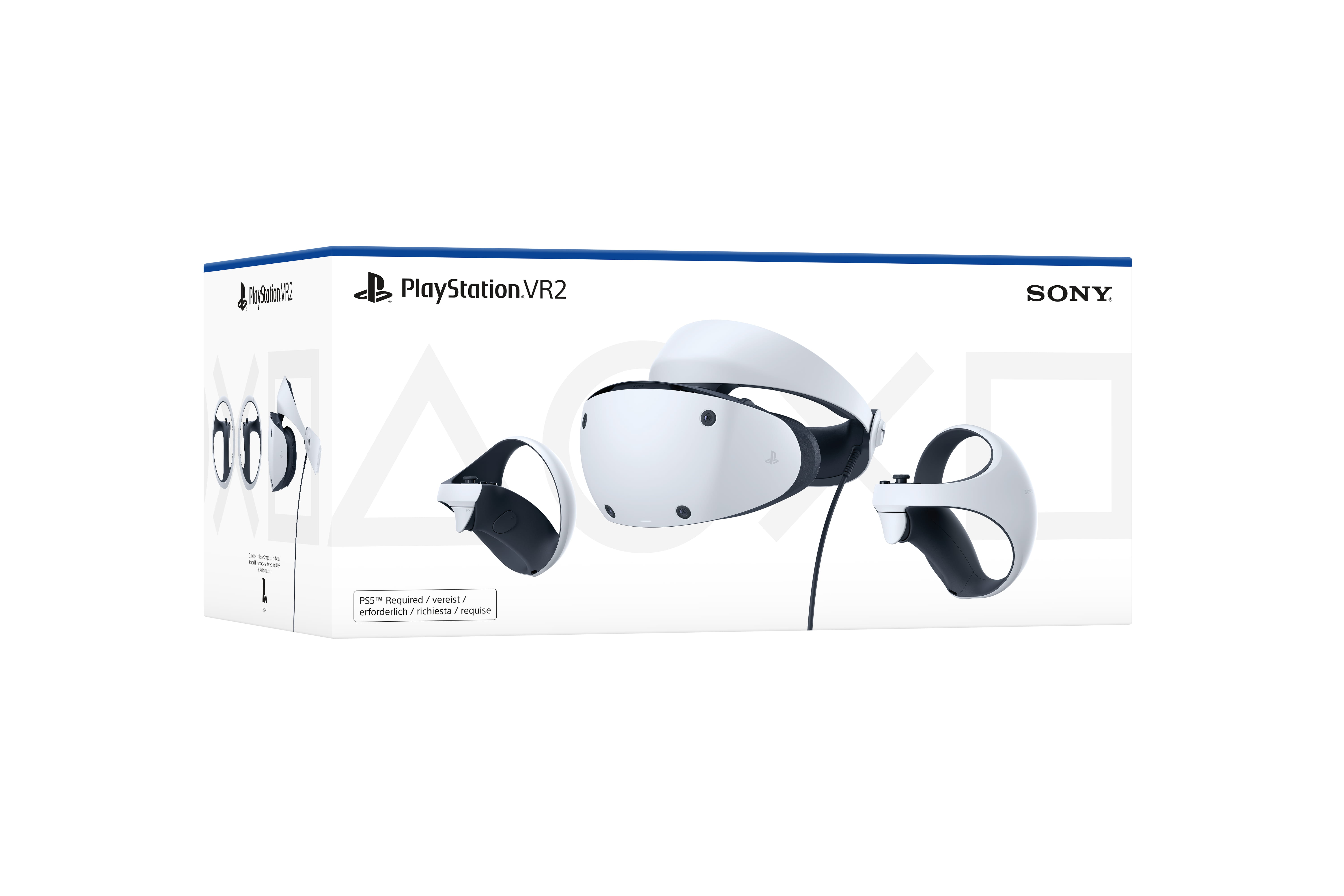 Sony PlayStation VR2, Dediziertes obenmontiertes Display, Schwarz, Weiß, 110°, Einfarbig, 110°, 120 Hz
