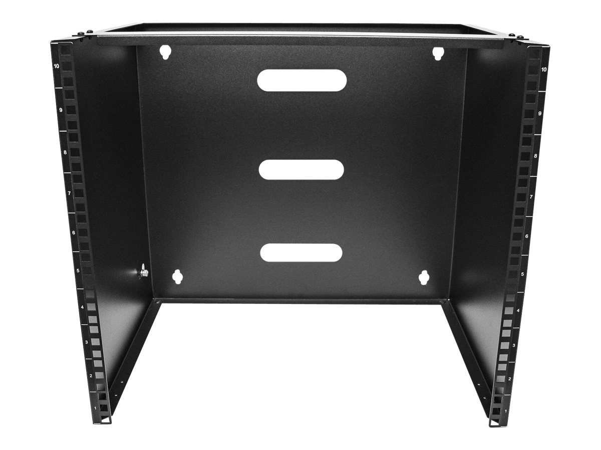 StarTech.com 10HE Netzwerkschrank Wandmontage, 355mm Tiefer Serverschrank - Netzgerät-Montageklammer - geeignet für Wandmontage - Schwarz - 10U - 48.3 cm (19")