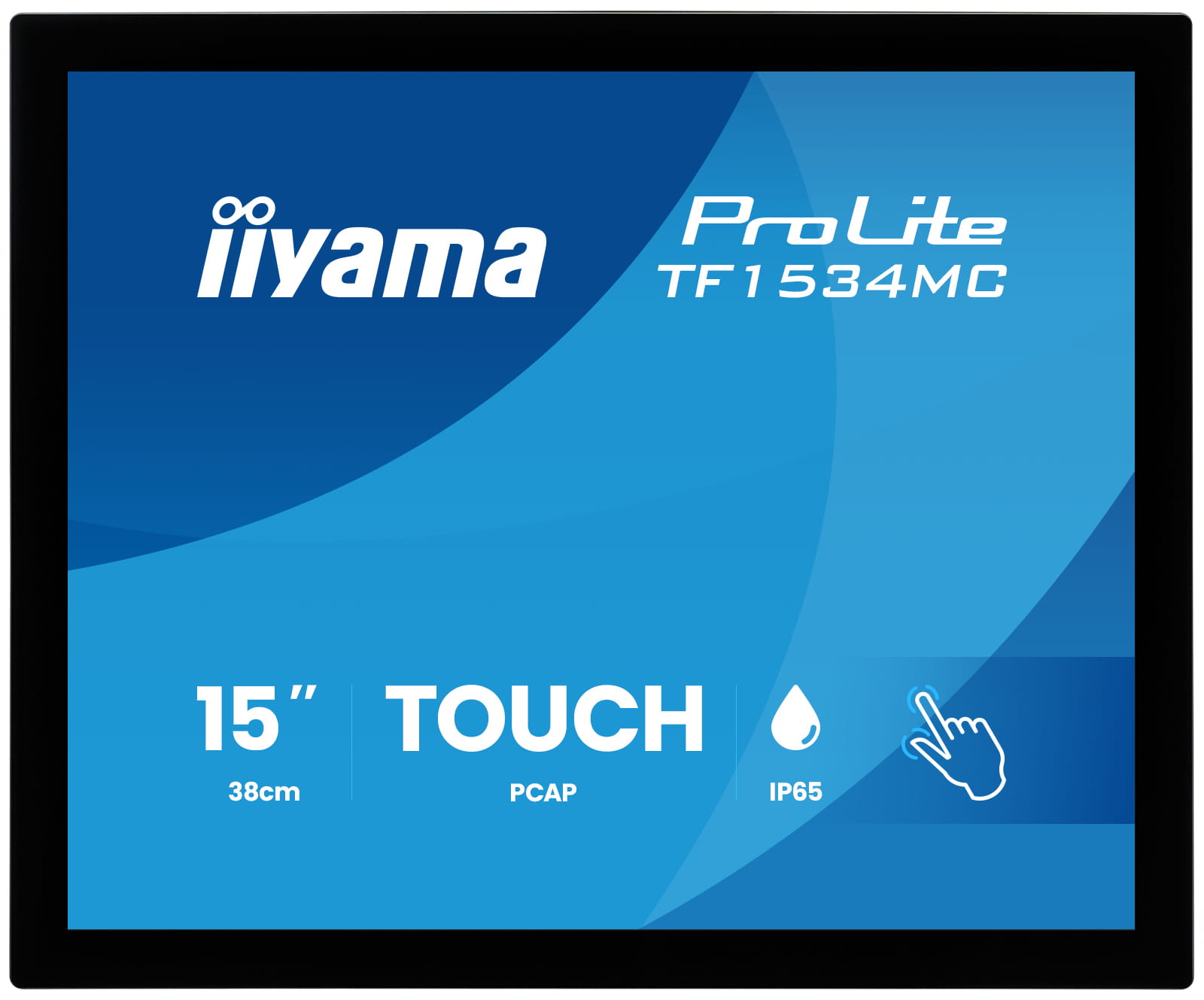 Iiyama ProLite TF1534MC-B8X, 38,1 cm (15"), 1024 x 768 Pixel, XGA, LED, 8 ms, Schwarz