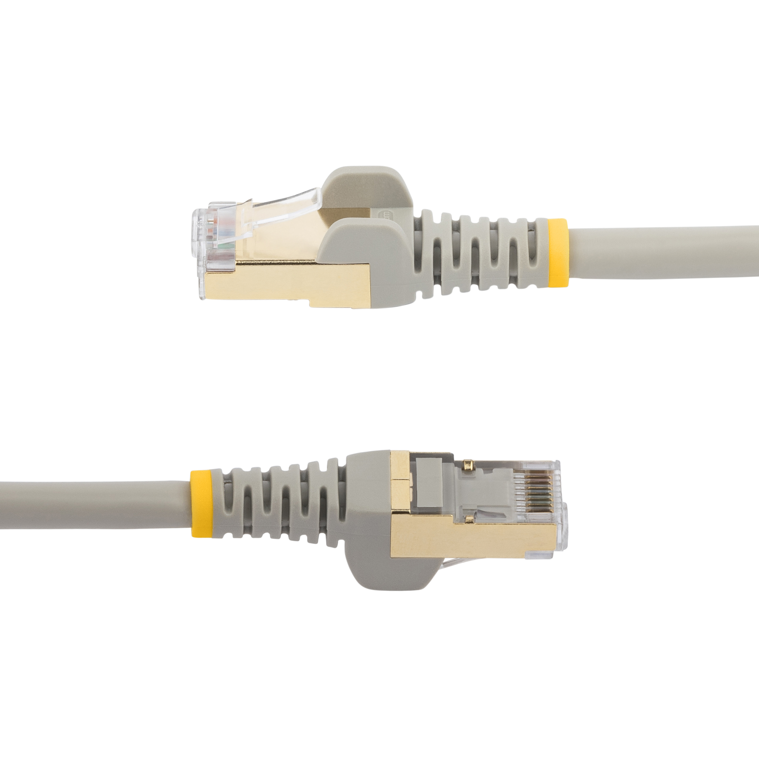 StarTech.com 1.5m CAT6A Ethernet Cable, 10 Gigabit Shielded Snagless RJ45 100W PoE Patch Cord, CAT 6A 10GbE STP Network Cable w/Strain Relief, Grey, UL Certified Wiring/TIA - Category 6A - 26AWG (6ASPAT150CMGR)