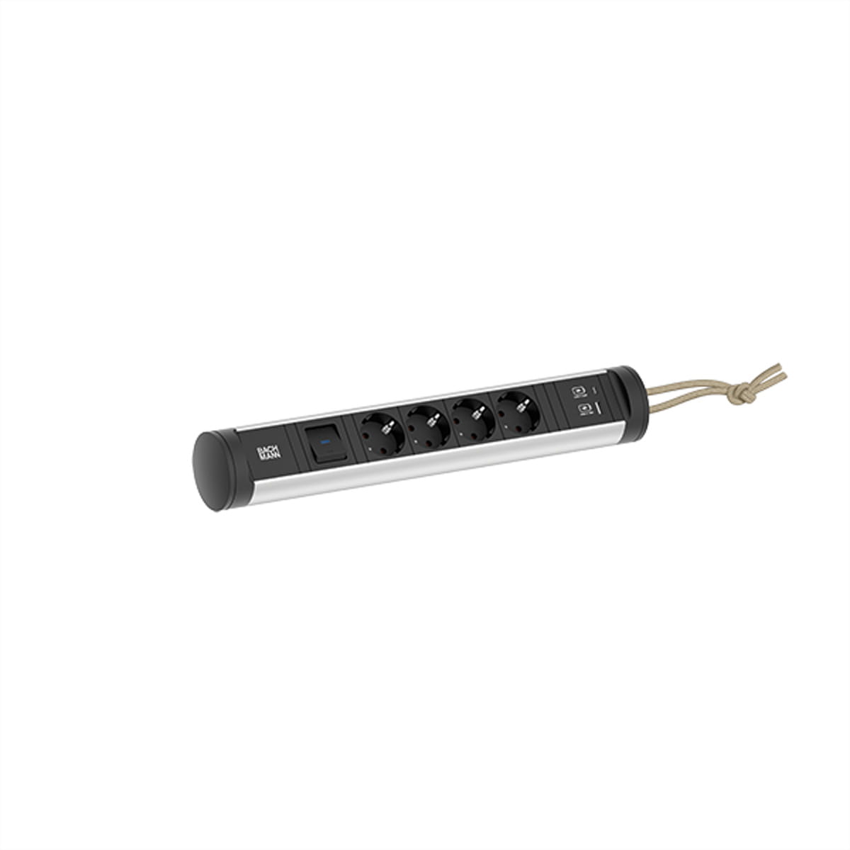 Bachmann CYCLE Loop - Steckdosenleiste - Ausgangsanschlüsse: 4 (4 x Stecker Typ F, USB-C, USB)