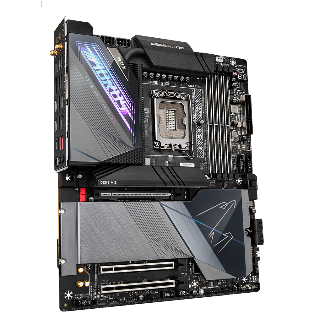 Gigabyte Z790 AORUS MASTER X - 1.0 - Motherboard - E-ATX - LGA1700 Sockel - Z790 Chipsatz - USB 3.2 Gen 1, USB 3.2 Gen 2, USB-C Gen 2x2, USB-C 3.2 Gen 1 - 10 Gigabit LAN, Bluetooth, Wi-Fi 7 - Onboard-Grafik (CPU erforderlich)
