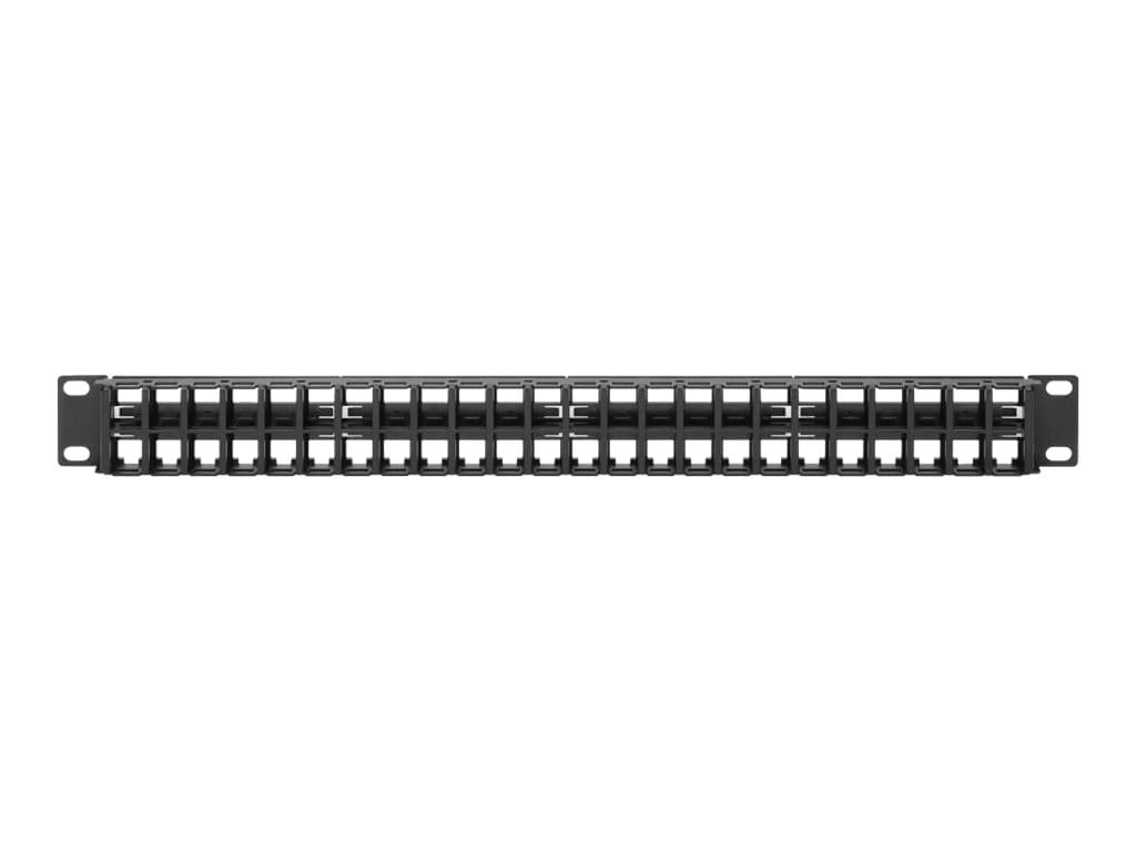 Tripp Eaton Tripp Lite Series 48-Port 1U Rack-Mount Unshielded Blank Keystone/Multimedia Patch Panel, RJ45 Ethernet, USB, HDMI, Cat5e/6 - Patch Panel - ungeschirmt - Rack montierbar - Schwarz - 1U - 48.3 cm (19")