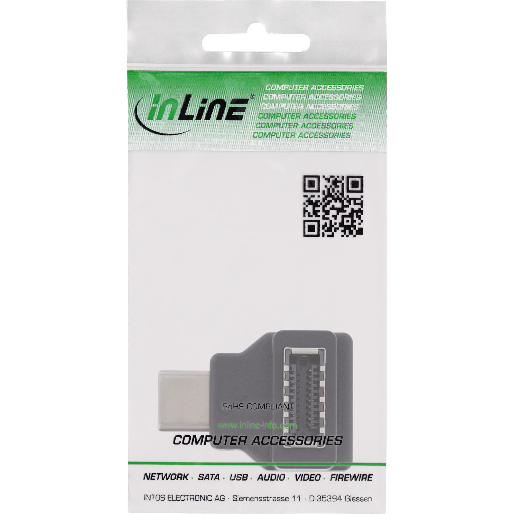 InLine USB 3.2 Adapter - USB-C Stecker zu intern USB-E Frontpanel Buchse