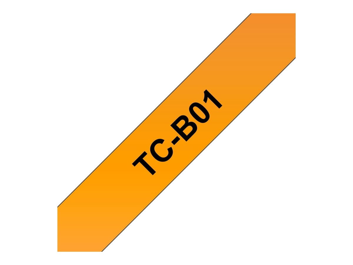 Brother TCB01 - 12 mm x 6.7 m - schwarz auf fluoreszierendem